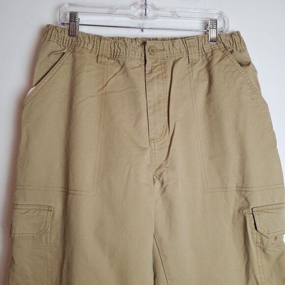 Magellan 36x32 * actual 34x30 Tan cargo pants 100% cotton Elastic waist Outdoor - Picture 8 of 9